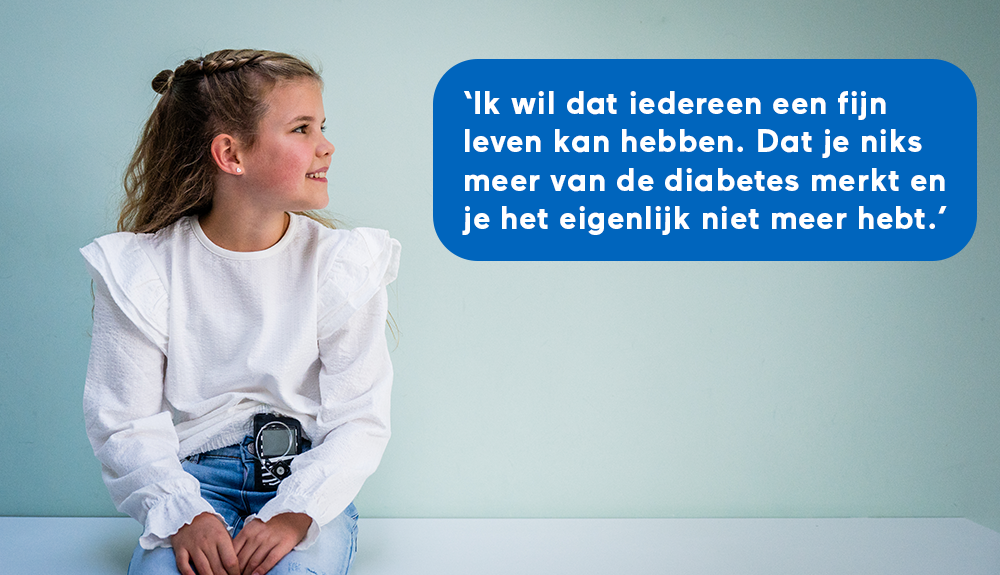 Suze hoopt dat er snel een oplossing voor diabetes type 1 komt