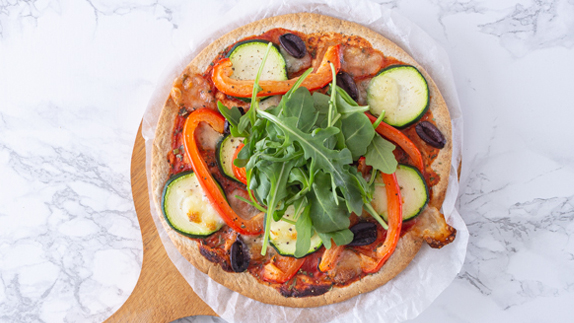 Tortillapizza met courgette